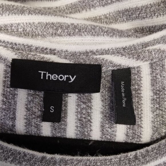 Theory Alania Long Sleeve Striped Top Sweater Size S - Picture 8 of 9